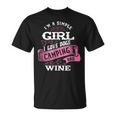 Im A Simple Girl I Love Dogs Camping And Wine Unisex T-Shirt