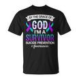 I’M A Survivor Suicide Prevention Teal & Purple Ribbon T-Shirt