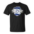 Israel Roots Flag Patriotic Israeli Heritage Patriot Day T-Shirt