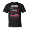 Johnson Name Gift Johnson V3 Unisex T-Shirt