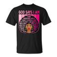 Junenth Afro American Melanin Black Pride Pink African T-Shirt