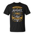 Legends Born In August 1982 41 Years Old 41St Birthday Gifts Unisex T-Shirt