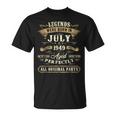 Legends Were Born In July 1949 73Rd Birthday 73 Year Old Unisex T-Shirt