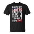 Lgbtq Liberty Guns Bible Trump Bbq T-Shirt