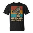 Mermaid Brother Mermaid Birthday Party Outfit Retro Mermaid Unisex T-Shirt