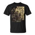 No Weapon Formed Against Me Shall Prosper Isaiah 5417 T-Shirt