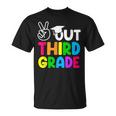 Peace Out 3Rd Grade Happy Last Day Of School Students Unisex T-Shirt