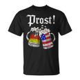 Prost German Drinking American Flag Oktoberfest T-Shirt