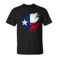 Proud Texan Tx State Torn Ripped Texas Flag T-Shirt