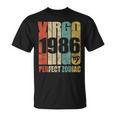 Retro Virgo 1986 32 Yrs Old Bday 32Nd Birthday T-Shirt