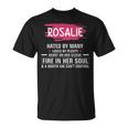 Rosalie Name Gift Rosalie Hated By Many Loved By Plenty Heart Her Sleeve V2 Unisex T-Shirt