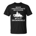 Snowmobile Never Underestimate An Old Man Winter Sports T-Shirt