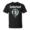 Sutherland Clan Scottish Name Coat Of Arms Tartan Unisex T-Shirt