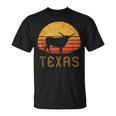 Texas Retro Longhorn Cattle Vintage Texan Cow Herd Lone Star T-Shirt