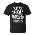 This Girl Runs On Jesus Horses Cowgirl Horse RidingUnisex T-Shirt
