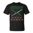 Ugly Christmas Sweater For Flute Players T-Shirt