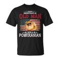 Never Underestimate An Old Man With A Pomeranian Costume T-Shirt