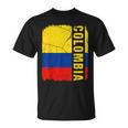 Vintage Colombian Flag Colombia Pride Roots Heritage Gift Unisex T-Shirt