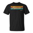 Vintage Sunset Stripes Adaville Iowa T-Shirt