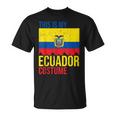 Vintage This Is My Ecuador Flag Costume For Halloween Ecuador Funny Gifts Unisex T-Shirt