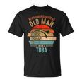 Vintage Never Underestimate An Old Man With A Tuba T-Shirt