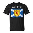 Walker Clan Scottish Name Scotland Flag Unisex T-Shirt