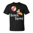 Welsh Corgi Dogs Beach Squad Summer Vacation Gift Outdoors Unisex T-Shirt