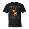 Xmas Deer Ugly Christmas Sweater Party T-Shirt