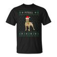 Xmas Pitbull Dog Ugly Christmas Sweater Party T-Shirt