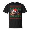 Yorkshire Terrier Dog Lover Santa Hat Ugly Christmas Sweater T-Shirt