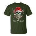 Cool Skull Beard Santa Pirate Christmas Jolly Roger Pajamas T-Shirt