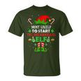 Most Likely To Start The Shenanigans Elf Christmas Family T-Shirt
