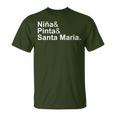 Niña & Pinta & Santa Maria Christopher Columbus Day Ships T-Shirt