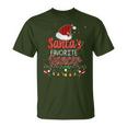 Santa's Favorite Dancer Plaid Holiday Family Matching T-Shirt
