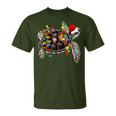 Sea Turtle Christmas Lights Santa Hat Merry Christmas T-Shirt