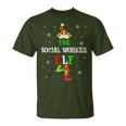 The Social Worker Elf Christmas Elf Matching Family Group T-Shirt