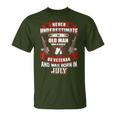 Never Underestimate An Old Us Veteran Born In July Xmas T-Shirt
