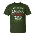 Vintage Santa Claus Favorite Puerto Rican Christmas Tree T-Shirt