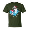 Yeti To Party Shark Santa Hat Christmas Pajama Xmas T-Shirt