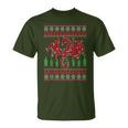 Zodiac Dragon Ugly Sweater Christmas Lights Dragon Lover T-Shirt