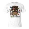 Afro African Hair African American Army Veteran Female T-Shirt