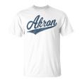 Akron Ohio Varsity Script Classic Sports Jersey Style T-Shirt