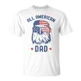 All American Dad Patriotic Eagle Sunglasses Us Flag 4Th July Gift For Mens Unisex T-Shirt