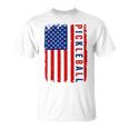 American Flag Pickleball 4Th Of July Cool Sport Patriotic Unisex T-Shirt