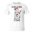 Cowgirl Cow Print Pink Bandanas Gifts For Women Girls Kids Unisex T-Shirt
