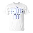 Groomsman Nautical With Anchor Navy Blue Unisex T-Shirt