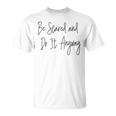 Inspirational Courage Bravery Script Typography Quote T-Shirt