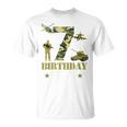 Kids 7Th Birthday Military Themed Camo Boys 7 Yrs Old Soldier Unisex T-Shirt