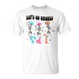 Let's Go Ghouls Halloween Western Spooky Skeletons Dancing T-Shirt
