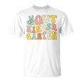 Peace Sign Out Kindergarten Groovy Last Day Of School Unisex T-Shirt